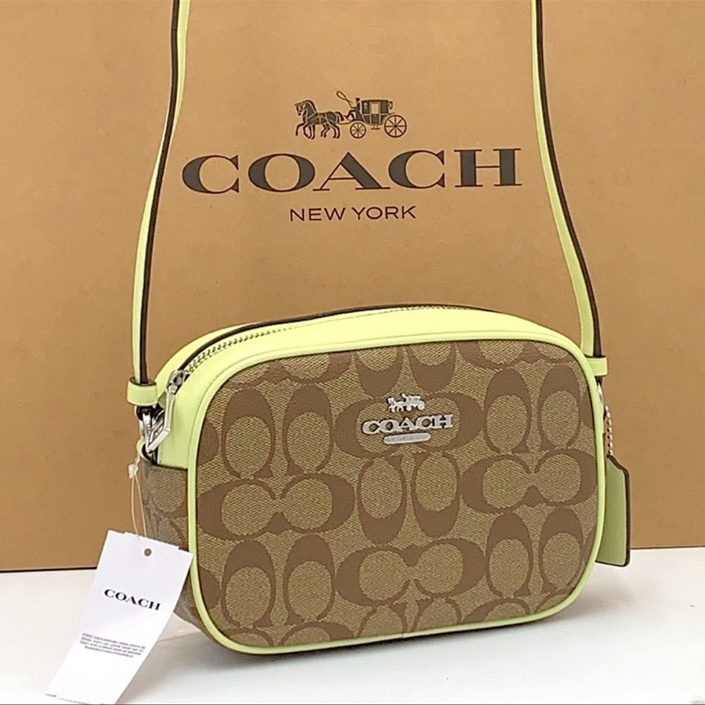 Coach Mini Jamie Camera Bag In Signature Canvas
SV/Khaki/Pale Lime
NWT